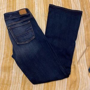 American Eagle dark wash flare size 12 long